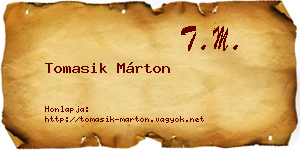 Tomasik Márton névjegykártya